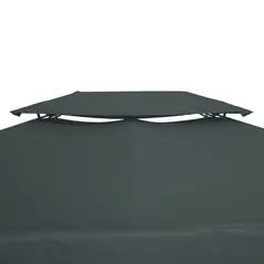 Outsunny Gazebo Roof Replacement, for 3 x 4m Frames - Grey - 9