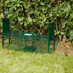 Outsunny Humane Rat Trap, Squirrel Trap with Double Doors, Live Cage Mousetrap for Indoors & Outdoors, Catch and Release Mice, Rats, Rodents, 60 x 18 x 20 cm, Green - 2