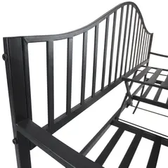 Outsunny Metal Bench W/Table,  150Lx53Wx95H cm - 7