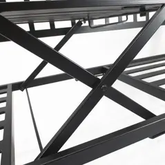 Outsunny Metal Bench W/Table,  150Lx53Wx95H cm - 9