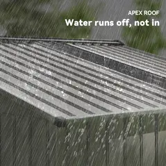 Outsunny Garden Storage Shed, Metal Outdoor Storage Shed House with Foundation Kit, Ventilation, Doors, 9 x 6FT, Grey - 8