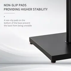 Outsunny Φ35/38/48MM 18KG Steel Square Parasol Stand Base w/ Adjustable Knob Umbrella Stand Garden Patio Outdoor Home, Black - 5