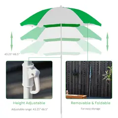 Outsunny Kids Picnic Table with Benches, Wooden Sand and Water Table, Adjustable Parasol, Storage Bins, for Kids 3-6 Years, Brown - 5