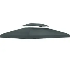 Outsunny Gazebo Roof Replacement, for 3 x 4m Frames - Grey - 1