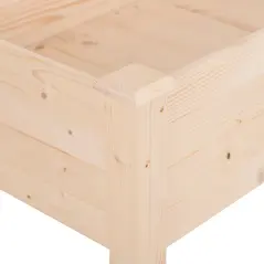 Outsunny Garden Wooden Planters， Non-Woven Fabric, Rectangular Raised Bed,Fir Wood，Indoor/Outdoor, 122.5Lx56.5Wx76H cm - 9