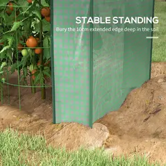 Outsunny Green House, Mini Greenhouse with 2 Roll-up Doors, Vent Holes and Reinforced Cover, 100 x 80 x 150cm - 7