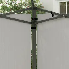 Outsunny Gazebo Side Panels, Sides Replacement with Window for 3x3(m) or 3x6m Gazebo Canopy, 2 Pack, White - 8