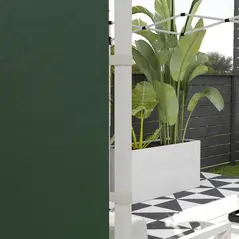 Outsunny Gazebo Side Panels, 2 Pack Sides Replacement, for 3x3(m) or 3x6m Pop Up Gazebo, with Windows and Doors, Green - 9