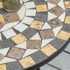 Outsunny Φ60cm Mosaic Outdoor Patio Table - Grey - 8