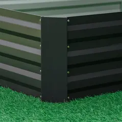 Outsunny Metal Raised Garden Bed Planter Box Outdoor Planters for Growing Flowers, Herbs, Grey, 241x90.5x30cm - 8