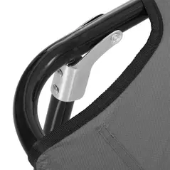 Outsunny Garden Sun Lounger, with Five-Position Back - Grey - 8