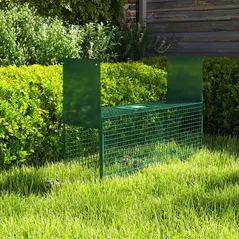 Outsunny Humane Rat Trap, Squirrel Trap with Double Doors, Live Cage Mousetrap for Indoors & Outdoors, Catch and Release Mice, Rats, Rodents, 60 x 18 x 20 cm, Green - 9