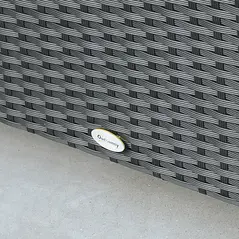 Outsunny PE Rattan Coffee Table, Rectangular Outdoor Coffee Table with Tempered Glass Top, 70 KG Capacity for Garden, Balcony, Terrace, Patio, Black - 8