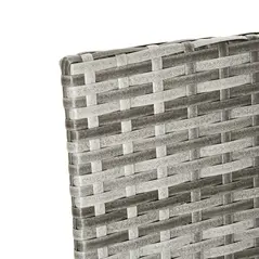 Outsunny Outdoor PE Rattan Rocking Chair Set of 2, Garden Rocking Chair Set with Armrest and Cushion, Light Grey - 8