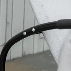 Outsunny Outdoor Rocking Chair Sun Lounger Recliner Rocker with Texteline Fabric Patio Garden Relaxer with Pillow Grey - 9