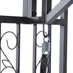 Outsunny Outdoor Garden 2 Seater Canopy Swing Chair Seat Porch Loveseat Vintage Hammock Cushioned Seat w/ and Side Drink Panel - 8