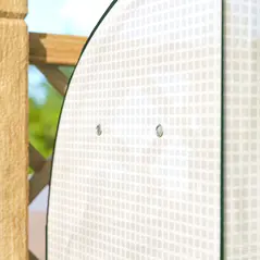 Outsunny Mini Greenhouse with Reinforced PE Cover, Portable Indoor Outdoor Green House with Roll-up Door, 170 x 120 x 50cm, White - 9