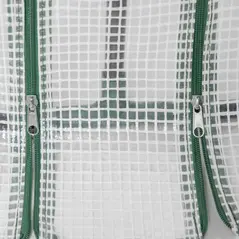 Outsunny Mini Small Greenhouse with Steel Frame & PE Cover & Zipped Window Poly tunnel Steeple for Plants Vegetables, 180 x 90 x 90 cm, White - 9