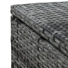 Outsunny PE Rattan Sun Loungers with Cushion, Outdoor Garden Sunbed Furniture with 5-Level Recliner Backrest, and Armrest, Set of 2, Grey - 9