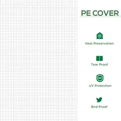 Outsunny Mini Small Greenhouse with Steel Frame & PE Cover & Zipped Window Poly tunnel Steeple for Plants Vegetables, 180 x 90 x 90 cm, White - 4