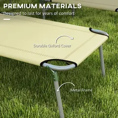 Outsunny Outdoor Foldable Sun Lounger Set of 2, 4 Level Adjustable Backrest Reclining Sun Lounger Chair with Angle Adjust Sun Shade Awning for Beach, Garden, Patio, Beige - 7