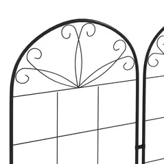 Outsunny Metal Trellis Set of 2, Garden Trellis for Climbing Plants Support Frames, Grid Design - 8