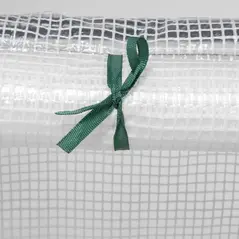 Outsunny Mini Small Greenhouse with Steel Frame & PE Cover & Zipped Window Poly tunnel Steeple for Plants Vegetables, 180 x 90 x 90 cm, White - 8