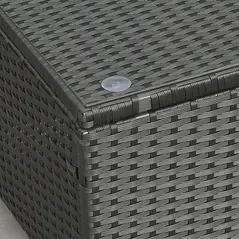 Outsunny PE Rattan Coffee Table, Rectangular Outdoor Coffee Table with Tempered Glass Top, 70 KG Capacity for Garden, Balcony, Terrace, Patio, Black - 9