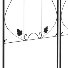 Outsunny Metal Trellis Set of 2, Garden Trellis for Climbing Plants Support Frames, Leaf Design - 8