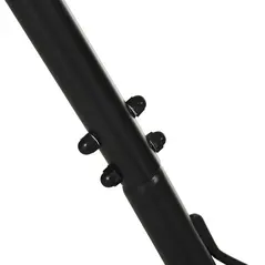 Outsunny Outdoor Garden Hammock with Stand, Double Cotton Hammock with Adjustable Steel Frame, Swing Hanging Bed with Pillow, for Garden, Patio, Beach, Red Stripes - 9