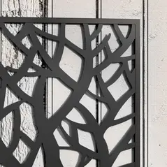 Outsunny Outdoor Metal Planter, with Back Trellis - Black - 8