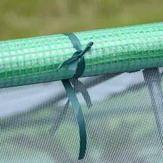 Outsunny Mini Greenhouse, Portable Garden Small Greenhouse with Zipped Windows and Door, 180 x 140 x 80cm, Dark Green - 9