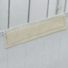 Outsunny Outdoor Rocking Chair Sun Lounger Recliner Rocker with Texteline Fabric Patio Garden Relaxer with Pillow Grey - 8