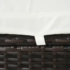 Outsunny PE Rattan Sun Lounger with Cushion, Outdoor Garden Sunbed Furniture with 5-Level Recliner Backrest, and Armrest, Set of 2, Brown - 8