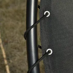 Outsunny Patio Rocking Chaise Lounge Rocking Bed with Canopy Cushion Headrest Pillow - 9