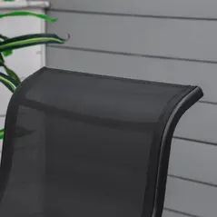 Outsunny Outdoor Gliding Rocking Chair with Sturdy Metal Frame Garden Comfortable Swing Chair, Black - 8