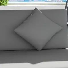 Outsunny Outdoor 2-in-1 Swing Chair Lounger 3 Seater Garden Swing Seat Bed Convertible Tilt Canopy W/ Cushion, Light Grey - 9