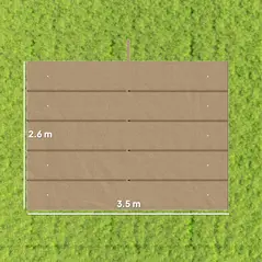 Outsunny Retractable Pergola Cover, 3.5 x 2.6 m Replacement Canopy Fabric for 4 x 3 m Frame, Roof Top Only, Tan - 3