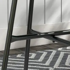 Outsunny Rattan Side Table, Round Outdoor Coffee Table, with Round PE Rattan and Tempered Glass Tabletop for Patio, Garden, Balcony, Black - 8