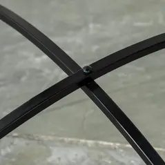 Outsunny Round Mosaic Tabletop Garden Table - Grey/Black - 8