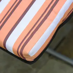 Outsunny Reclining Garden Chair Set of 2, 5-Level Adjustable Zero Gravity Chairs with Cushions, Folding Sun Lounger Garden Recliner Chairs with Armrests for Outdoor, Patio, Orange Stripe - 9