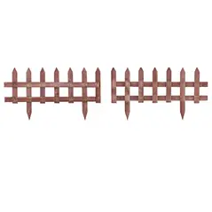 Outsunny Set of 12 Wooden 60cm Garden Fence Pieces - 1