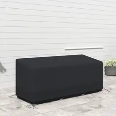 Outsunny Rectangular Patio Garden Furniture Cover Waterproof for 3 Seater Sofa Bistro Set, UV Resistant Protection 600D Oxford Fabric Rattan Lounge Clean Cover, 190 x 72 x 76cm, Black - 9