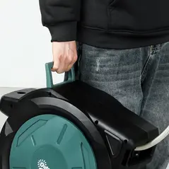 Outsunny Retractable Hose Reel Wall Mounted, 30+2m Garden Hose Pipe Reel with Lock, Auto Rewind, 7 in 1 Spray Nozzle, Includes Wall Fixings, 180° Swivel, Outdoor Watering, 59 x 23 x 42 cm, Green - 9