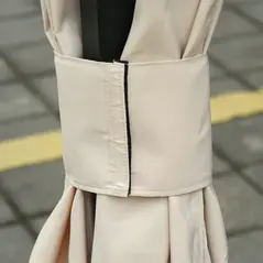 Outsunny Replacement Gazebo Curtains, 4-Panel Gazebo Side Panels Only, for 3 x 3 (M) Gazebos or Pergolas, Hooks/C-Rings Included, Beige - 9