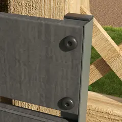 Outsunny Raised Bed for Garden, Planter with Trellis for Climbing Plants, Vines, Planter Box with Drainage Gap, Dark Grey - 9