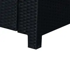 Outsunny Rattan Sofa, 2 Seater Garden Furniture with Soft Padded Cushion and Armrests, Wicker Garden Loveseat for Patio, Black - 9