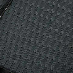 Outsunny Rattan 2-Seater Sofa Sun Lounger Bed-Black - 9