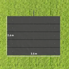 Outsunny Retractable Pergola Cover, 3.5 x 2.6 m Replacement Canopy Fabric for 4 x 3 m Frame, Roof Top Only, Dark Grey - 3