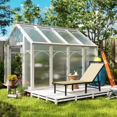 Outsunny Reclining Sun Lounger - Khaki - 7